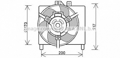 AVA QUALITY COOLING mc7503 -  Вентилятор, охлаждение двигателя